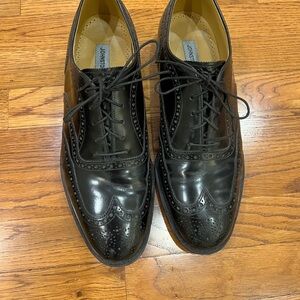 Johnston & Murphy Black Leather Oxfords